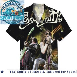 Aerosmith Classic Rock Band Steven Tyler Concert Aloha Shirt