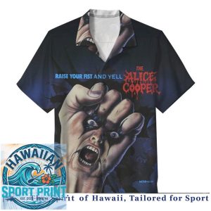 Alice Cooper Shock Rock Heavy Metal Music Aloha Shirt