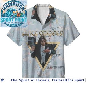 Alice Cooper Shock Rock Heavy Metal Music Aloha Shirt