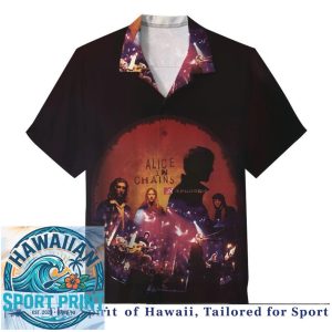 Alice In Chains Grunge Rock Band Album Art Retro Aloha Shirt