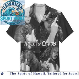 Alice In Chains Grunge Rock Band Vintage Hawaiian Shirt