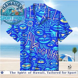 All Together Trippy Abstract Eyes And Lips Summer Hawaiian Shirt