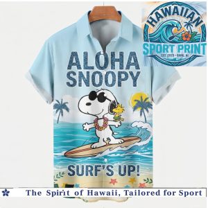 Aloha Snoopy Surfing Tropical Beach Summer Hawaiian Shirt