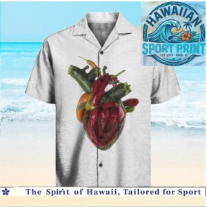 Anatomical Vegetable Heart Chili Pepper Healthy Food Hawaiian Shirt
