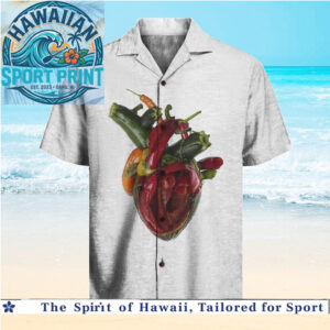 Anatomical Vegetable Heart Chili Pepper Healthy Food Hawaiian Shirt