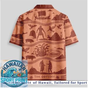 Ancient Greek Mythology The Odyssey Terracotta Hawaiian Shirt