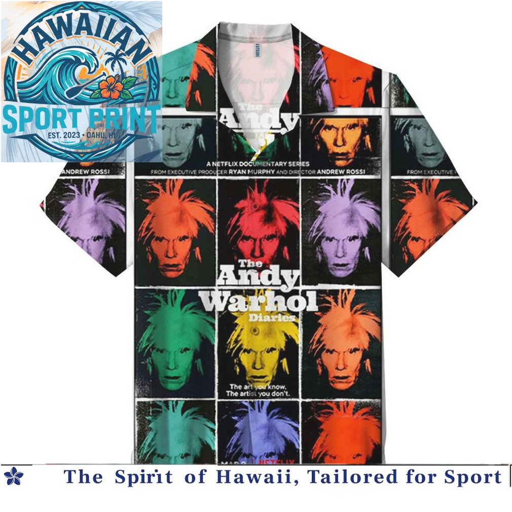Andy Warhol Pop Art Graphic Print Hawaiian Shirt Andy Warhol Pop Art Graphic Print Hawaiian Shirt