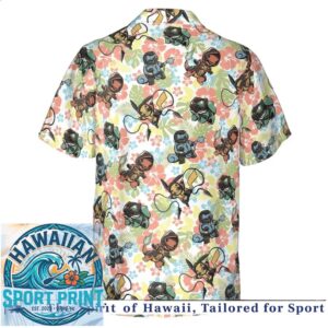 Anime Mashup Cute Chibi Monsters Tropical Hawaiian Shirt