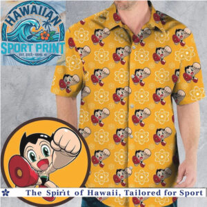 Astro Boy Vintage Anime Atomic Retro Action Hawaiian Shirt
