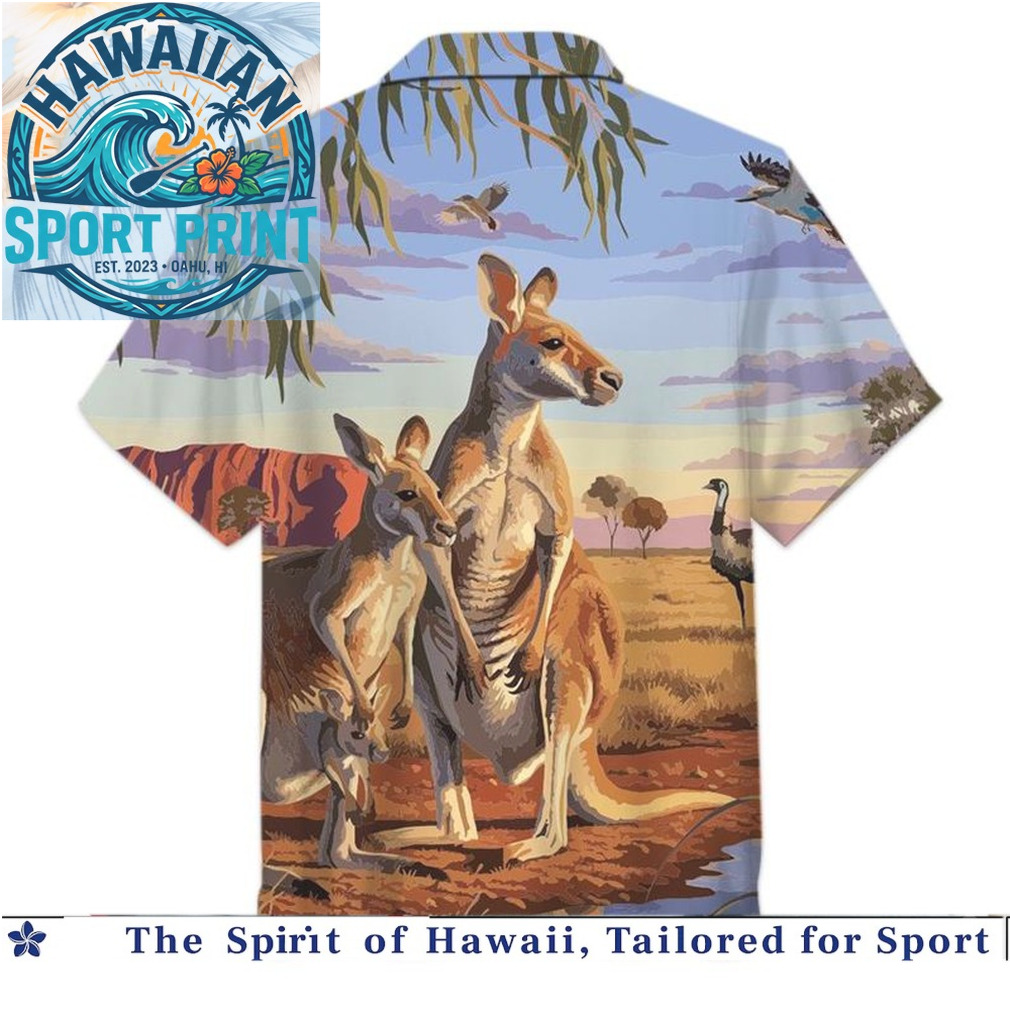 Australian Outback Kangaroo Wildlife Nature Hawaiian Shirt Australian Outback Kangaroo Wildlife Nature Hawaiian Shirt