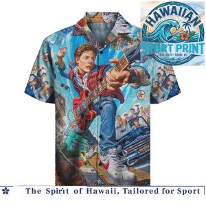 Back to the Future Marty McFly Retro 80s Movie Hawaiian Shirt