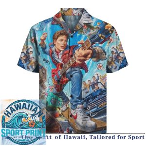Back to the Future Marty McFly Retro 80s Movie Hawaiian Shirt