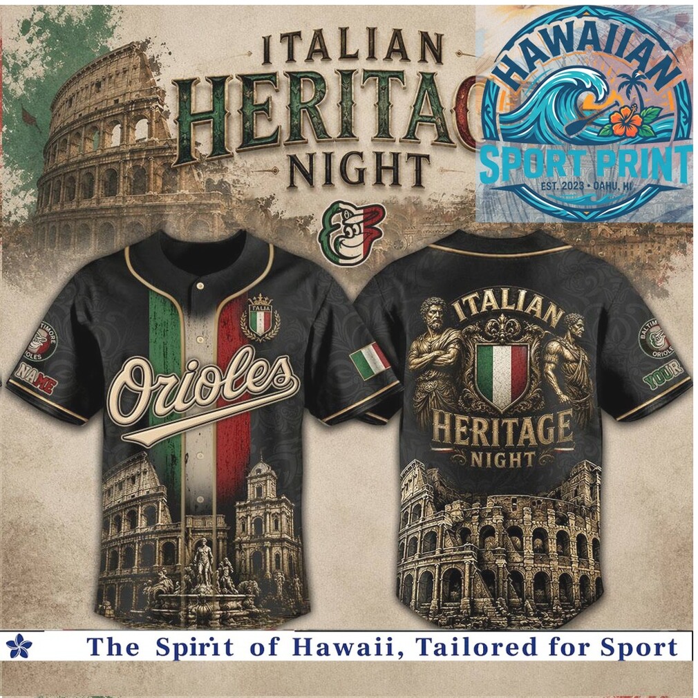 Baltimore Baseball Italian Heritage Night Rome Colosseum Baseball Jersey Baltimore Baseball Italian Heritage Night Rome Colosseum Baseball Jersey
