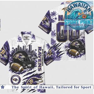Baltimore Ravens Football Team Hawaiian Shirt