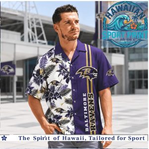 Baltimore Ravens Football Tropical Summer Hawaiian Shirt Beach