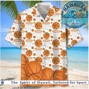 Basketball Ball And Hoop Sport Tropical Summer Hawaiian Shirt