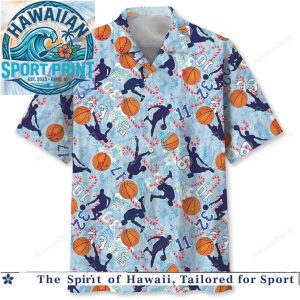 Basketball Candy Cane Holiday Sports Winter Aloha Beach Shirt