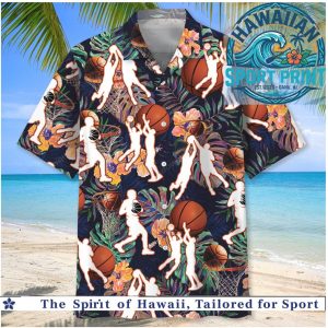 Basketball Player Hoop Tropical Summer Aloha Hawaiian Shirt