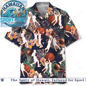 Basketball Player Hoop Tropical Summer Aloha Hawaiian Shirt