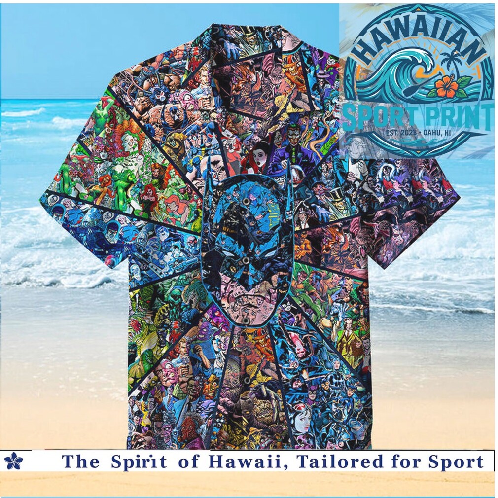 Batman Comic Book Stained Glass Superhero Dark Knight Hawaiian Shirt Batman Comic Book Stained Glass Superhero Dark Knight Hawaiian Shirt