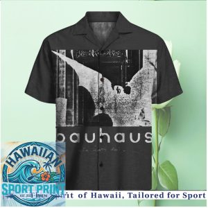 Bauhaus Goth Rock Post Punk Gothic Bat Tropical Hawaiian Shirt