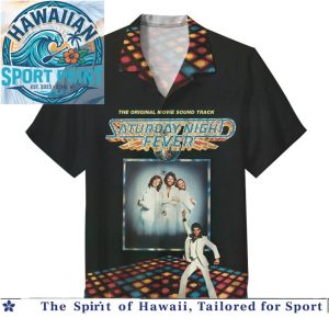 Bee Gees Saturday Night Fever Disco Style Hawaiian Shirt