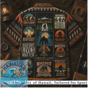 Bigfoot Lives Matter Sasquatch Retro Vintage Camping Hawaiian Shirt