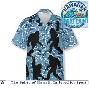 Bigfoot Sasquatch Tropical Forest Summer Hawaiian Shirt