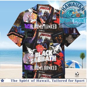 Black Sabbath Albums Ranked Discography Collage Heavy Metal Hawaiian Shirt