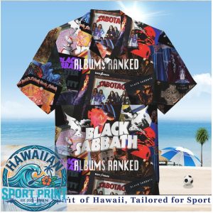 Black Sabbath Albums Ranked Discography Collage Heavy Metal Hawaiian Shirt