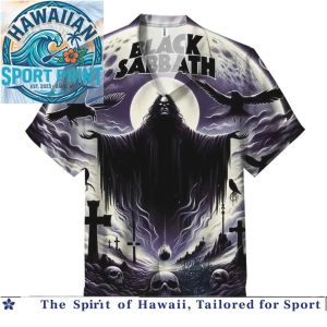 Black Sabbath Dark Reaper Moon Vintage Style Hawaiian Shirt
