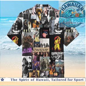 Black Sabbath Heavy Metal Band Album Collage Hawaiian Shirt