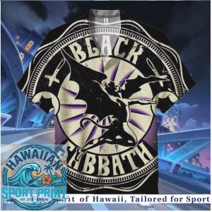 Black Sabbath Winged Demon Vintage Heavy Metal Hawaiian Shirt