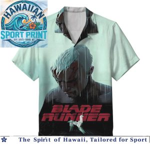 Blade Runner Retro Sci Fi Movie Print Hawaiian Shirt