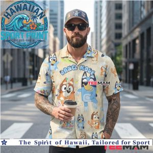Bluey Dance Mode Checklist Funny Cartoon Hawaiian Shirt