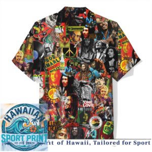 Bob Marley Reggae Legend One Love Vintage Music Hawaiian Shirt