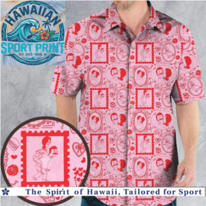 Bob's Burgers Romance Stamps Valentine Hawaiian Shirt