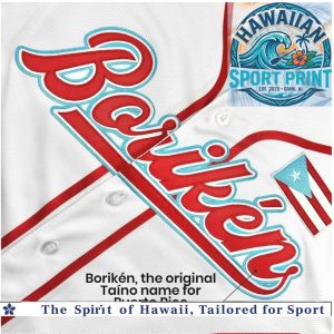 Boriken Puerto Rico Custom Name Baseball Jersey