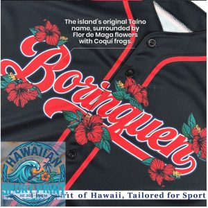 Borinquen Puerto Rico Flag Coqui Frog Black Baseball Jersey