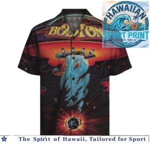 Boston Rock Band Spaceship Album Art Classic Music Hawaiian Shirt
