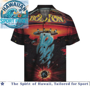 Boston Rock Band Spaceship Album Art Classic Music Hawaiian Shirt