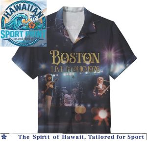 Boston Rock Band Spaceship Sci Fi Graphic Hawaiian Shirt