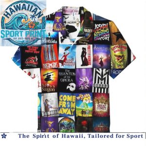 Broadway Musical Poster Collage Fan Art Hawaiian Shirt