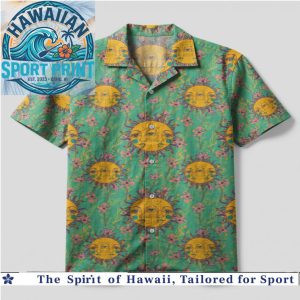 Trippy Sun Face Floral Psychedelic Boho Aloha Hawaiian Shirt