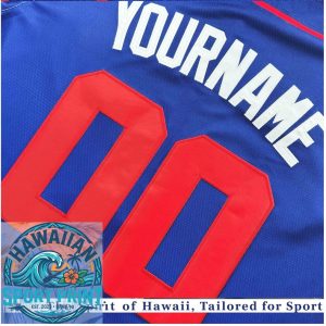 Cambodia Flag Custom Name Blue Red Baseball Jersey