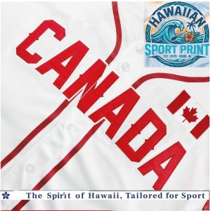 Canada Flag Custom Name White Red Baseball Jersey