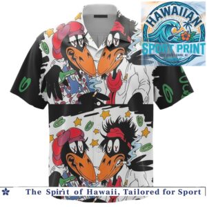 Cartoon Crow The Fabulous Furry Freak Brothers Graffiti Art Hawaiian Shirt