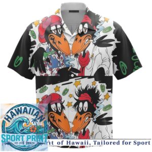 Cartoon Crow The Fabulous Furry Freak Brothers Graffiti Art Hawaiian Shirt