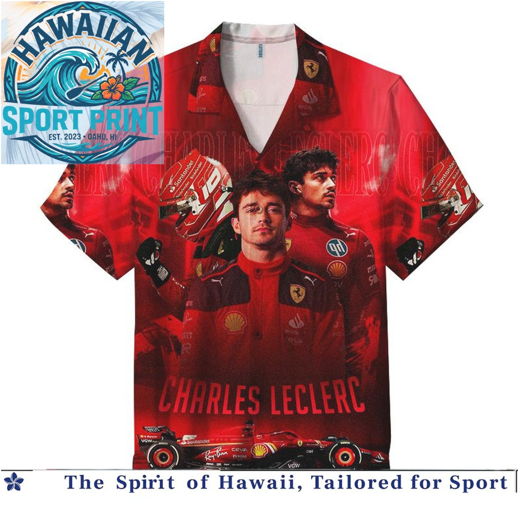 Charles Leclerc Formula 1 Racing Driver Fan Hawaiian Shirt Charles Leclerc Formula 1 Racing Driver Fan Hawaiian Shirt