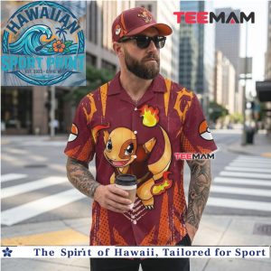 Charmander Fire Type Pokémon Warrior Tropical Hawaiian Shirt